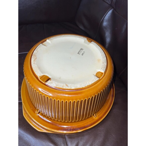 RivalCrockPot 3350/2 Round Stoneware Ceramic 5qt Pot Replacement Bowl Brown 70’s - Picture 4 of 5